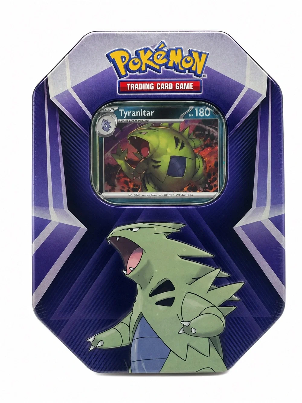 Pokémon Tyranitar Tin - 3 Foils 1 code card and 3 TCG Booster Packs